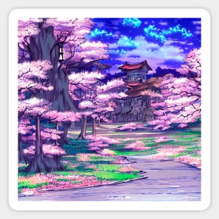 Anime Style Landscape Sticker